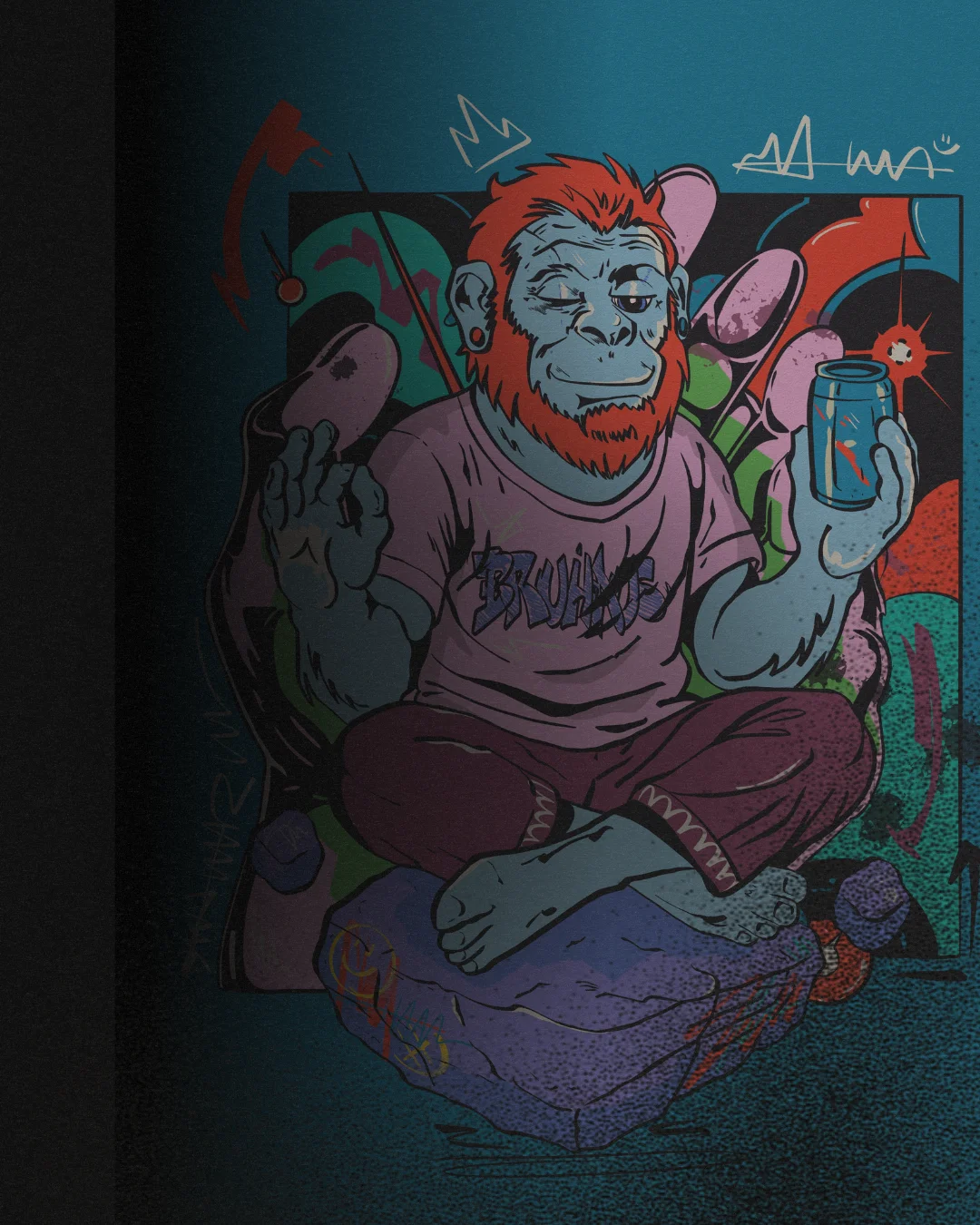 Chimp Zen — arte completa Bruhaus
